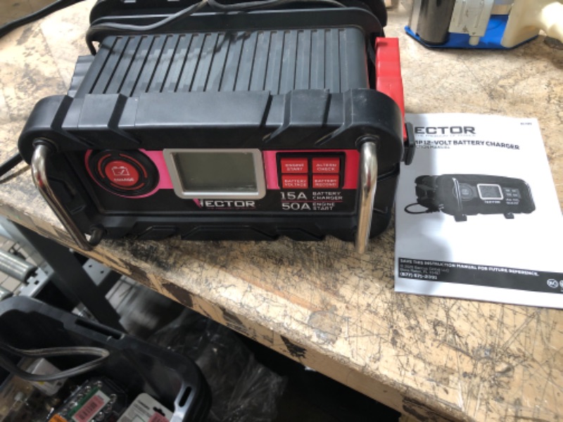 Photo 1 of Vector 15 Amp Automatic 12V Battery Charger with 50 Amp Engine Start and Alternator Check