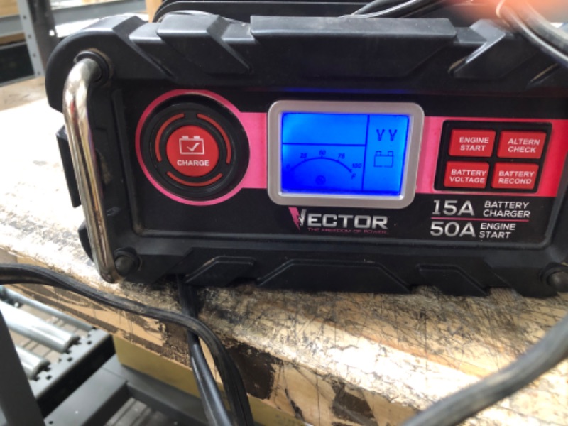 Photo 5 of Vector 15 Amp Automatic 12V Battery Charger with 50 Amp Engine Start and Alternator Check