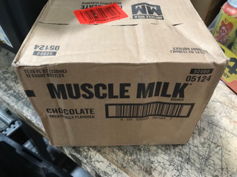 Photo 2 of Muscle Mik ZERO Shake, Chocolate, 11.16 Fl Oz Bottles (Pack of 12) + Muscle Milk Zero, 100 Calorie Protein Powder, Chocolate, 15g Protein, 1.65 Pound, 25 Servings Chocolate Bundle Bundle