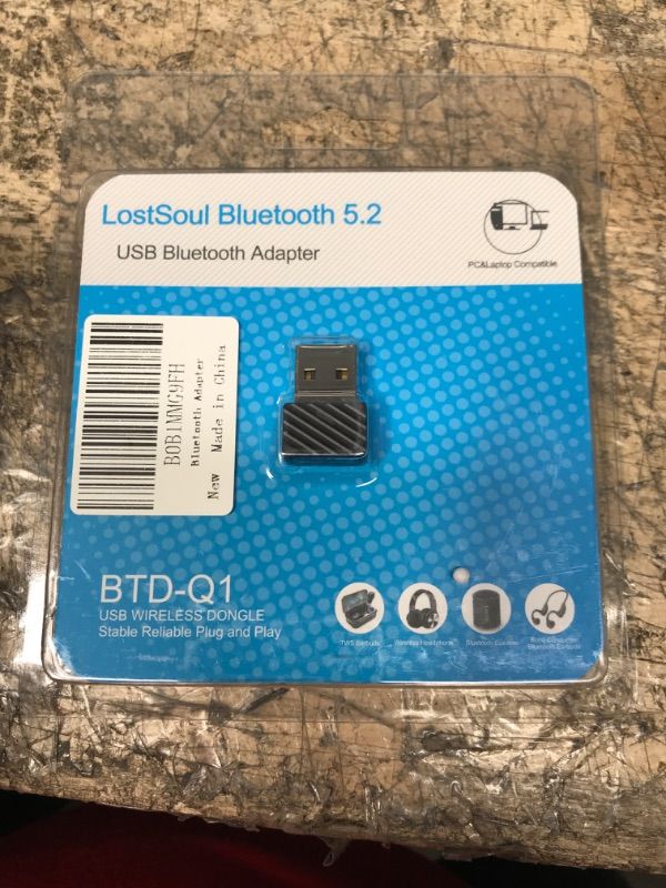Photo 1 of Bluetooth Adapter for PC, 5.2 USB Mini Bluetooth Dongle Receiver Support Windows 10/8.1/8/7 Mac OS for Connecting Bluetooth Headphones Mouse Keyboard to PC Laptop Desktop - Plug and Play