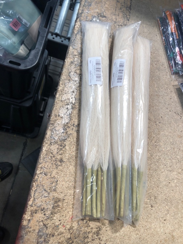 Photo 1 of 3 PACK Pampa Grass Decor - 6 Pcs 18" Small Beige Faux Pampas Grass, Artificial Dried Pompous Grass for Boho Home Wedding Decor