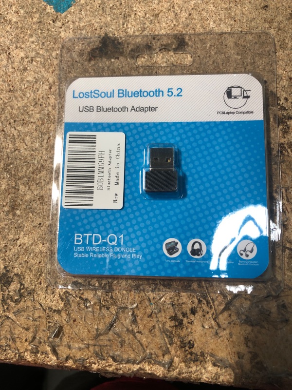 Photo 2 of Bluetooth Adapter for PC, 5.2 USB Mini Bluetooth Dongle Receiver Support Windows 10/8.1/8/7 Mac OS for Connecting Bluetooth Headphones Mouse Keyboard to PC Laptop Desktop - Plug and Play