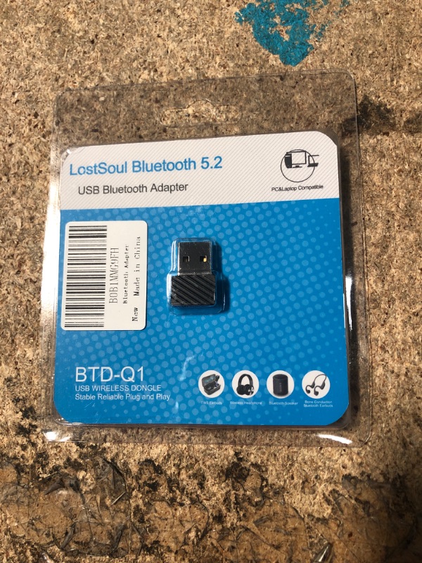 Photo 2 of Bluetooth Adapter for PC, 5.2 USB Mini Bluetooth Dongle Receiver Support Windows 10/8.1/8/7 Mac OS for Connecting Bluetooth Headphones Mouse Keyboard to PC Laptop Desktop - Plug and Play