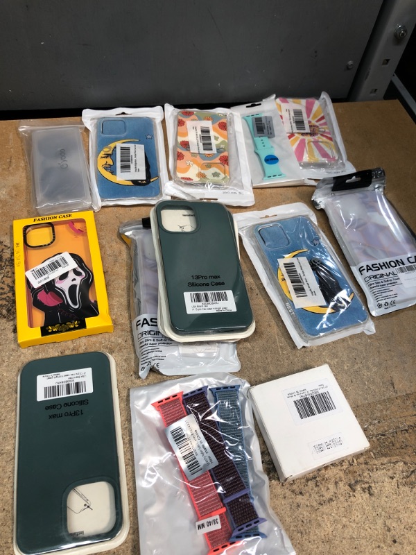 Photo 1 of 
Bundle of assorted phone cases/screen protectors/cases etc. 


