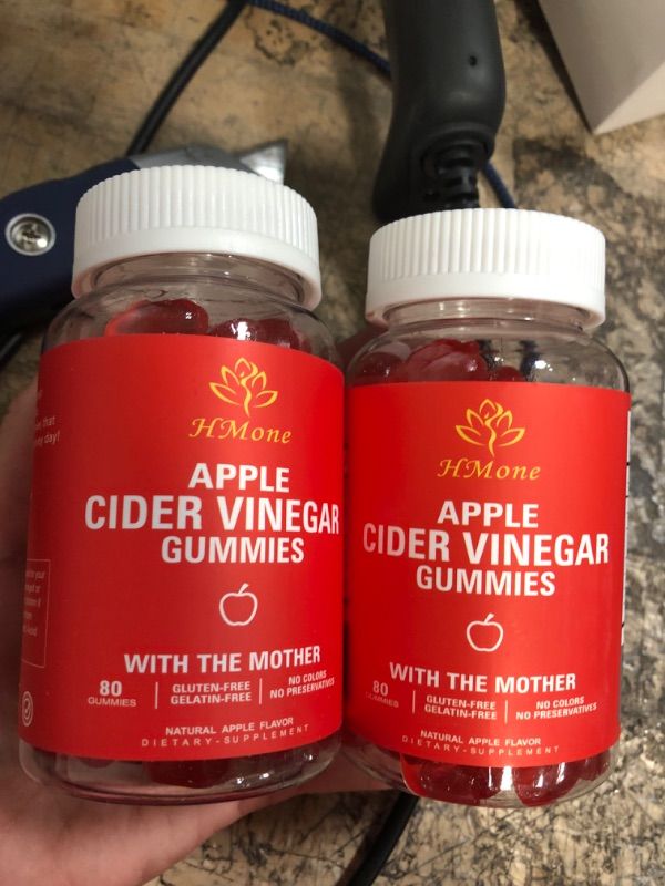 Photo 2 of **EXPIRES 04/25/2024** HMone 2 Pack Organic Apple Cider Vinegar Gummies – ACV Gummy with Mother for Immune Support,Energy Boost for Adults & Kids