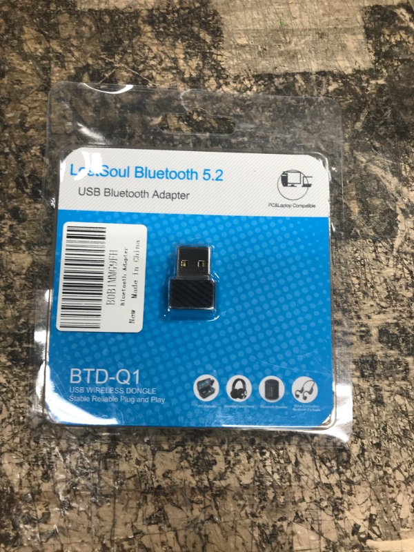 Photo 2 of Bluetooth Adapter for PC, 5.2 USB Mini Bluetooth Dongle Receiver Support Windows 10/8.1/8/7 Mac OS for Connecting Bluetooth Headphones Mouse Keyboard to PC Laptop Desktop - Plug and Play