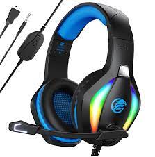 Photo 1 of Fachixy [2023 New FC100 Gaming Headset with Microphone for PS4/PS5/PC/Xbox/Nintendo Switch, Xbox One Headset with RGB Light, Computer Headset with Mic
