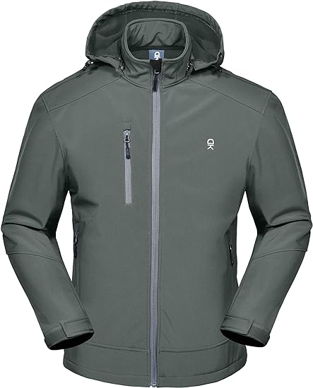 Photo 1 of Little Donkey Andy Men’s Softshell Jacket with Removable Hood, Fleece Lined and Water Repellent XL
