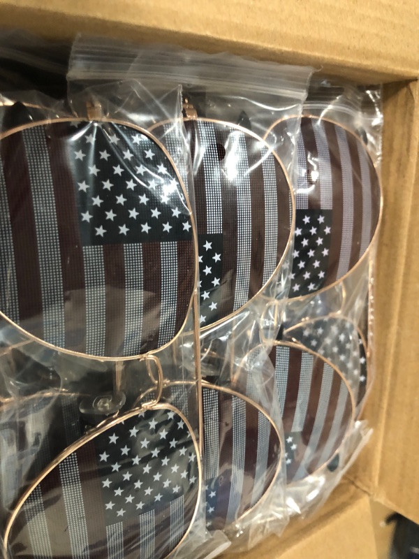 Photo 2 of 48 Pcs Independence Day Pool Party Kit 24 Inflatable Patriotic Beach Balls 12 Inch 4th of July Pool Game Balls and 24 American Flag Sunglasses for 4th of July Party Favor Accessories