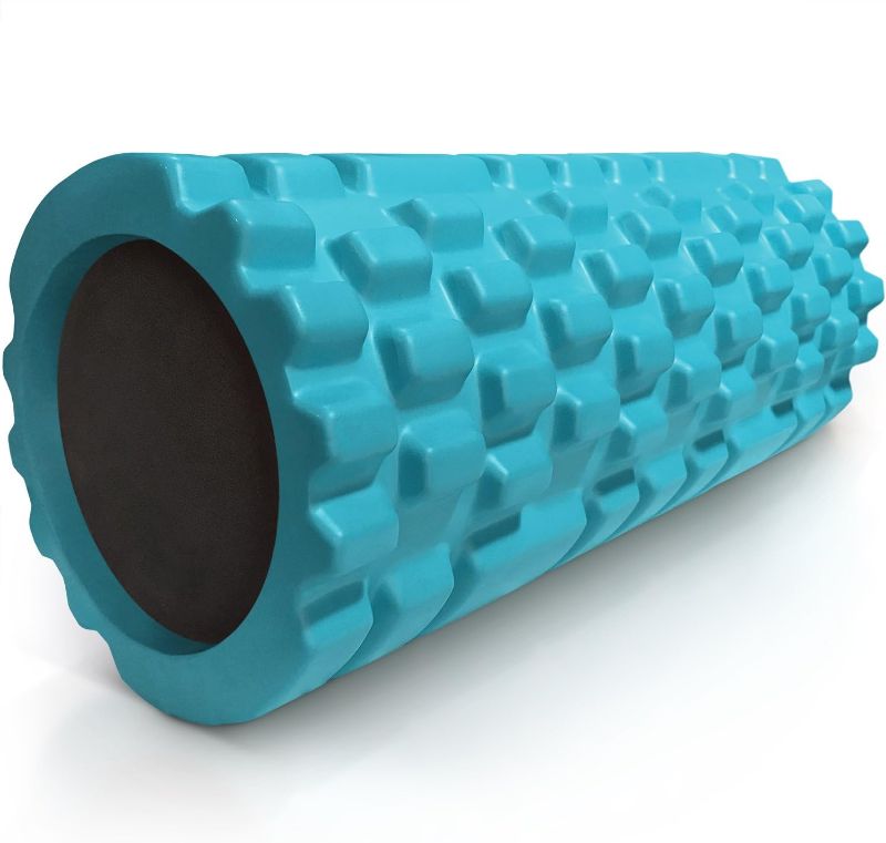 Photo 1 of 321 STRONG Foam Roller - Medium Density Deep Tissue Massager for Muscle Massage and Myofascial Trigger Point Release, with 4K eBook - Aqua
