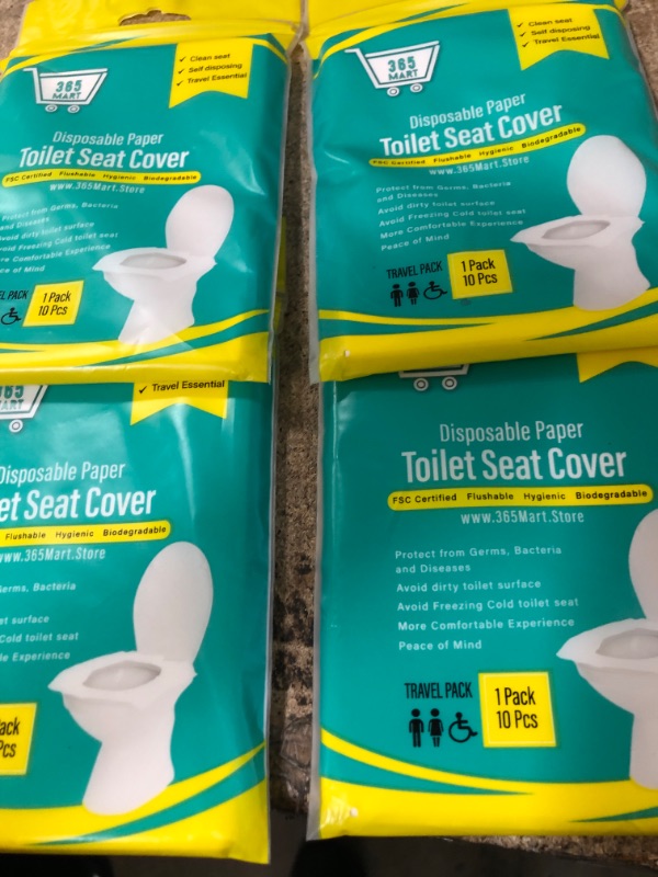 Photo 2 of 365Mart Toilet Seat Covers Disposable Travel Potty Traning Flushable for Kids and Adults, Use at Workplaces, Hospitals, Schools and Hotels for Good Hygiene, Avoid Germs, Viruses and Cold Commode Seat     4 PACKS