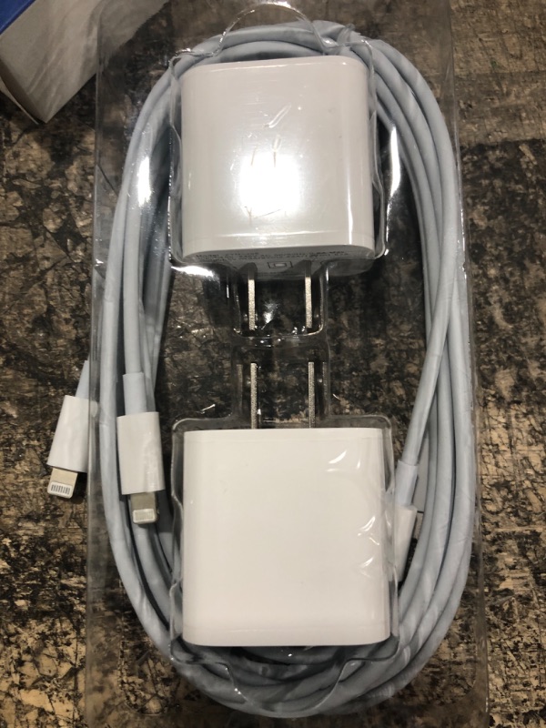 Photo 1 of iPhone 14 13 12 Fast Charger,?Apple MFi Certified? 2 Pack 20W PD USB C Wall Fast Charger Block Adapter with 2 Pack 6FT USB C to Lightning Cable for iPhone 14 13 12 11 Pro Max XR XS X,iPad,AirPods 2PACK Charger + 2PACK Lightning Cable