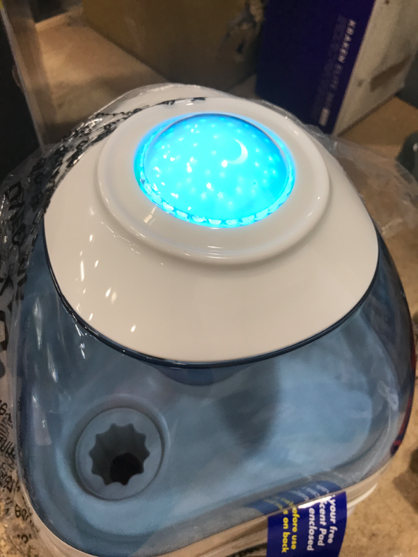 Photo 3 of ***POWERS ON*** Vicks Starry Night Filtered Cool Mist Humidifier, Medium to Large Rooms, 1 Gallon Tank – Cool Mist Humidifier for Baby and Kids Rooms with Light Up Star Night Light Display, Works with Vicks VapoPads