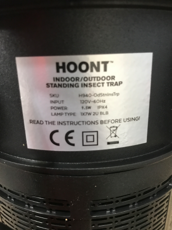 Photo 4 of ***POWERS ON*** Hoont 35 3-Way Mosquito and Fly, Gnat Trap with Stand - with A Bright UV Light Attractant, and Fan Outdoor and Indoor Bug Killer