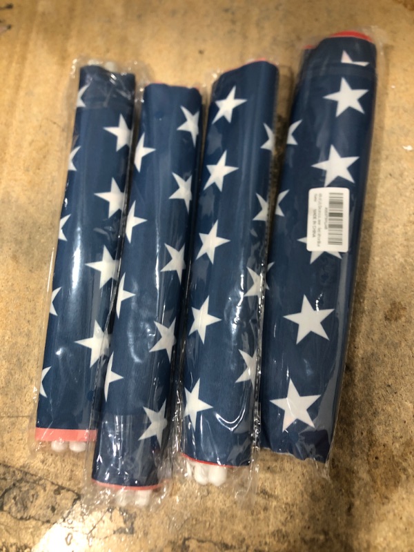 Photo 2 of 4 pack of 4th of July Decorations - Hanging American Flag Banners Stars and Stripes Porch Sign - Patriotic Decor Party Supplies for July Fourth Memorial Day Independence Day Veterans Day Hanging Banner - Red White Blue Multi