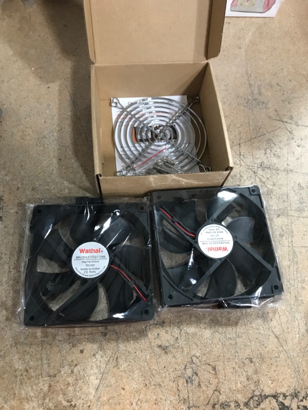 Photo 2 of Wathai 120mm Fan 120mm x 25mm 4Pin 12V DC Brushless Computer Case Cooling Fan 2 Pack 12V 4Pin 2500RPM