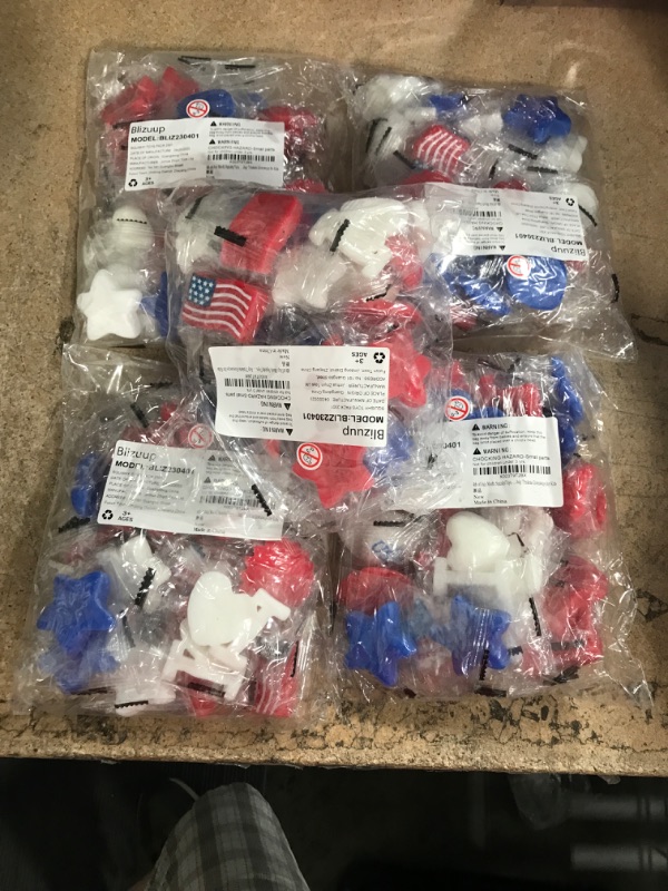 Photo 2 of 5 PACK OF Patriotic Mochi Squishy Toys, 30 Pack Red White and Blue Party Favors Supplies, Kids Toys Classroom Prizes Bulk, Parade Favors Gift, Patriotic Trinkets Giveaways for Kids