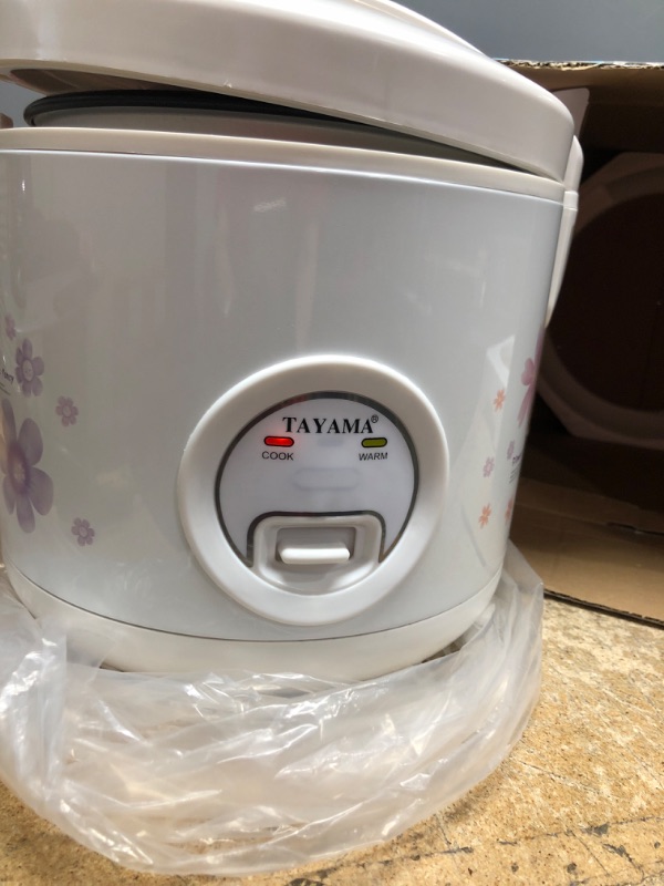 Photo 2 of 20-Cup White Rice Cooker with Steamer and Non-Stick Inner Pot