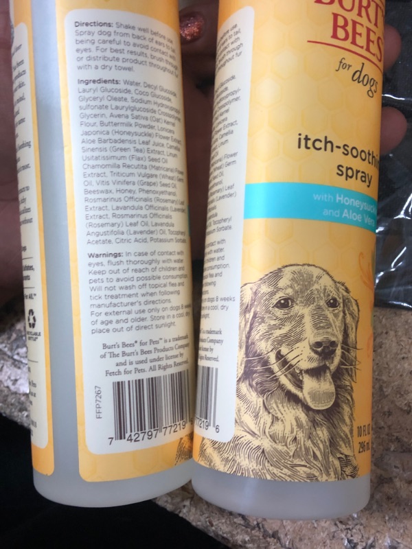 Photo 2 of 2 Burt's Bees for Pets Natural Itch Soothing Spray with Honeysuckle | Best Anti-Itch Spray for Dogs With Itchy Skin | Cruelty Free, Sulfate & Paraben Free - Made in the USA, 10 Oz Spray 2.00" x 2.00"