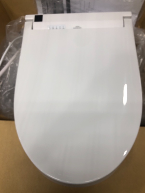 Photo 2 of TOTO SW3084#01 WASHLET C5 Electronic Bidet Toilet Seat with PREMIST and EWATER+ Wand Cleaning, Elongated, Cotton White C5 Elongated Cotton White