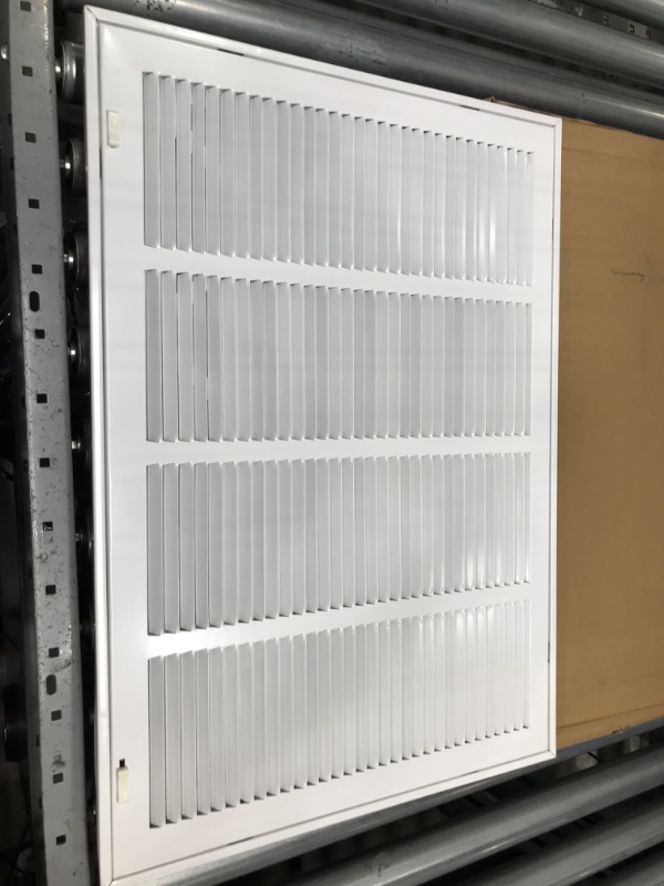 Photo 3 of 24" X 16" Return Air Filter Grille - Filter Included - Easy Plastic Tabs for Removable Face/Door - HVAC Vent Duct Cover - White [Outer Dimensions: 25.75w X 17.75h] 24 X 16