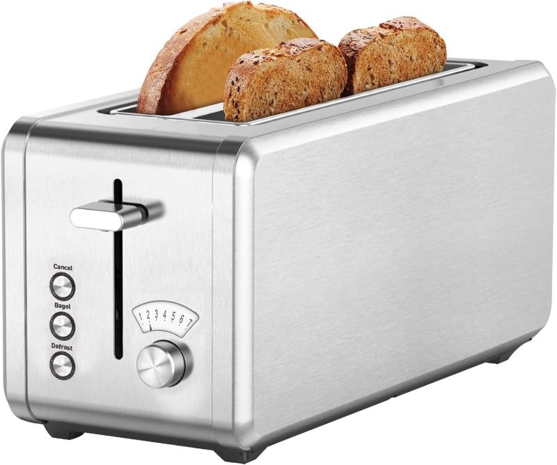 Photo 1 of ***POWERS ON*** 4-SLICE LONG SLOT STAINLESS STEEL TOASTER