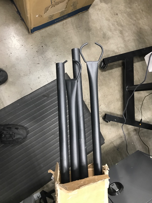 Photo 1 of AILBTON 2 Pack Outdoor String Light Poles,10Ft Light Poles for Outside String Lights,Metal Light Poles Stand with Fence Brackets and Fork for Deck Patio Backyard 2 Pack - Backyard Pole