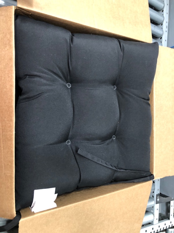 Photo 1 of 1 PILLOW PERFECT CHAIR CUSHION BLACK 