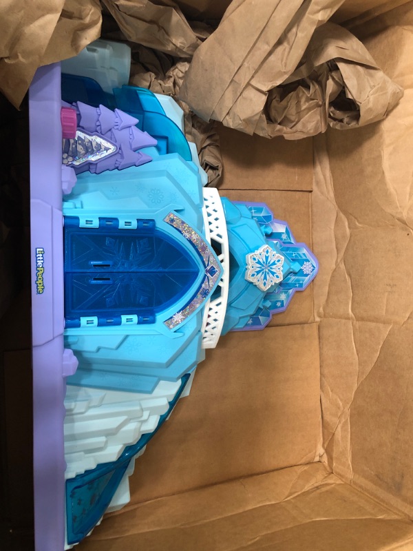 Photo 1 of Disney Frozen Toys, Fisher-Price Little People Toddler Playset With Elsa & Olaf Toys Lights & Music, Elsa's Ice Palace, Frustration-Free Packaging SIOC/FFP