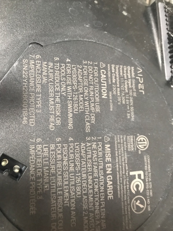 Photo 1 of (2023 Upgrade) AIPER Seagull SE Cordless Robotic Pool Cleaner, Pool Vacuum Lasts 90 Mins, LED Indicator, Self-Parking, Ideal for Above/In-Ground Flat Pools up to 40 Feet - Gray
