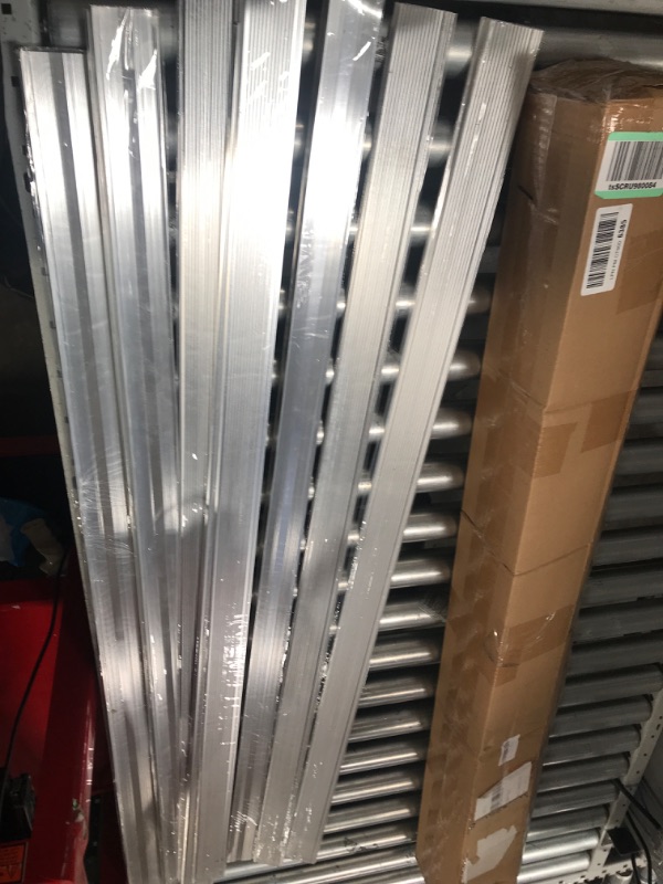 Photo 2 of 10 Pcs Aluminium Alloy Stair Nosing Protector Stair Edge Protector 2" x 0.75" x 48" Stair Non-Slip Strip Step Edge Trim Strips for Stairs Steps and Swimming Pool Edge (2" x 0.75" x 48", Silver, 10) 2" x 0.75" x 48" Silver 10