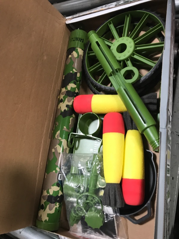 Photo 1 of *Used* *Unknown Missing parts* OSQI Mortar Launcher Toy Set, Push Tires Military Blaster Toys, Shooting Toy Tactical Chase Rockets Missile Gun Game for Kids Boys Girls and Adults (Green 3 Shells)