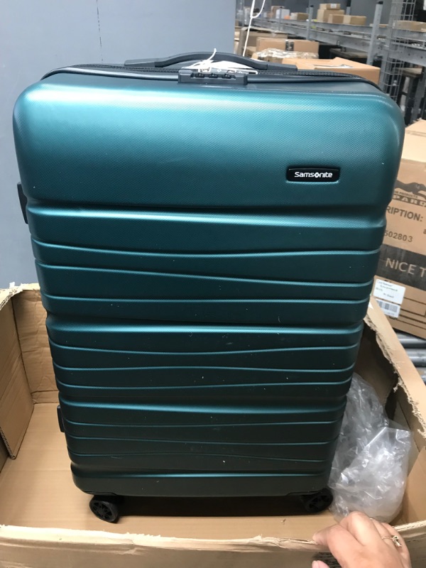 Photo 2 of **DAMAGED** Samsonite Evolve SE Hardside Expandable Luggage with Spinners Alpine Green