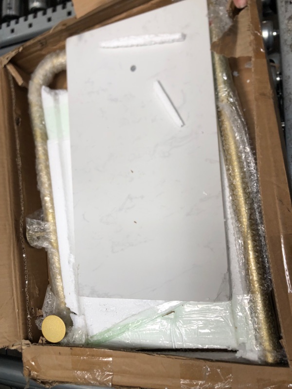 Photo 1 of Coat Rack Stand, Gold Clothing Rack Freestanding with Satin Steel Finish and Natural Stable Marble Base, for Coats, Hats, Scarves, Clothes, and Handbags be Applicable Home Bedroom Hotel Hall Gold Coat Stand