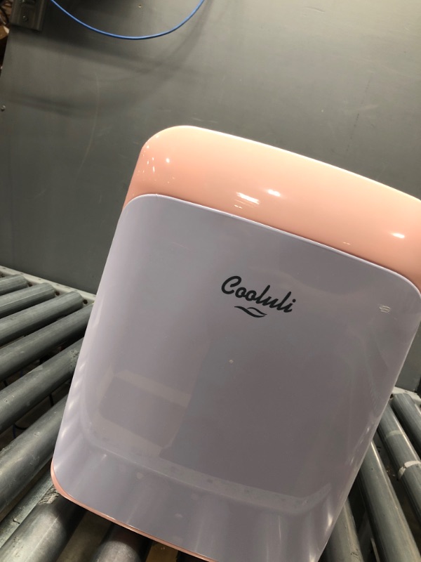 Photo 1 of **FOR PARTS OR REPAIR**SEE NOTES**
Cooluli 15L Mini Fridge for Bedroom - Car, Office Desk & College Dorm Room - 12V Portable Cooler & Warmer for Food, Drinks, Skin Care, Beauty, Makeup & Cosmetics - AC/DC Small Refrigerator (Pink) 15 Liter Pink