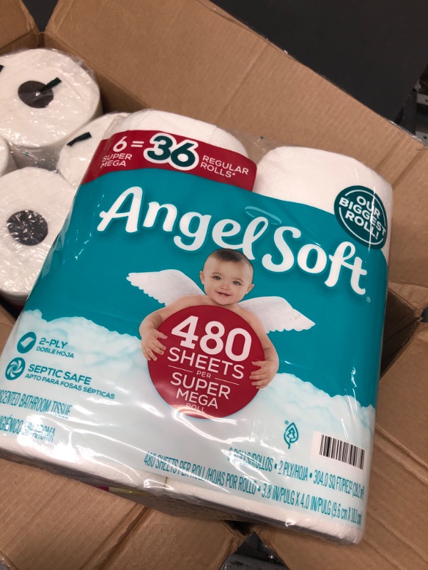 Photo 3 of Angel Soft Toilet Paper, 24 Super Mega Rolls