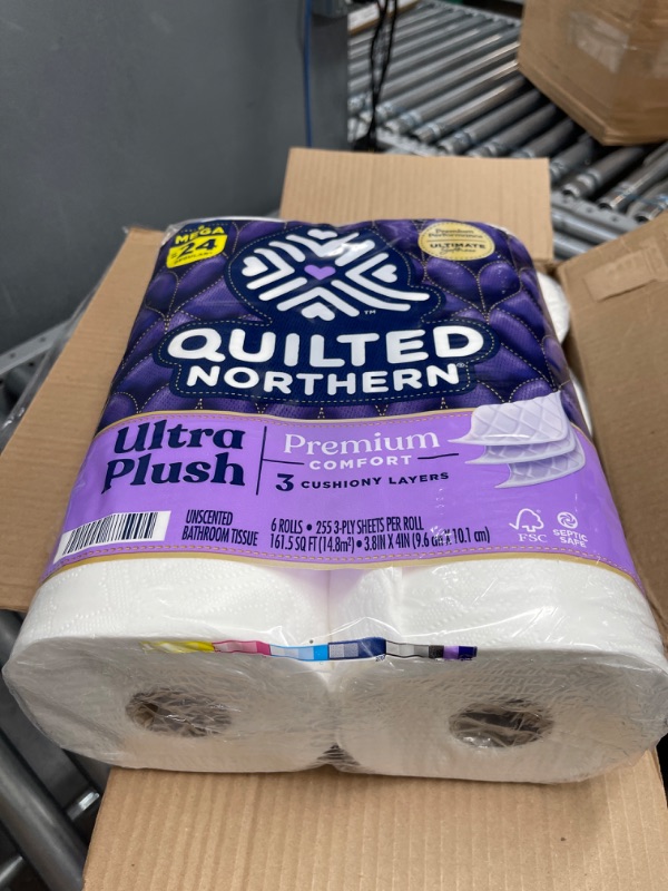 Photo 3 of Quilted Northern Ultra Plush Toilet Paper, 18 Mega Rolls = 72 Regular Rolls
