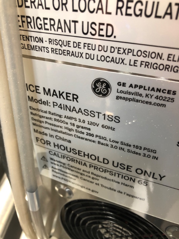 Photo 2 of ***POWERS ON*** GE Profile Opal 1.0 Nugget Ice Maker| Countertop Pebble Ice Maker | Portable Ice Machine Makes up to 34 lbs. of Ice Per Day | Stainless Steel Finish Stainless Steel Opal 1.0