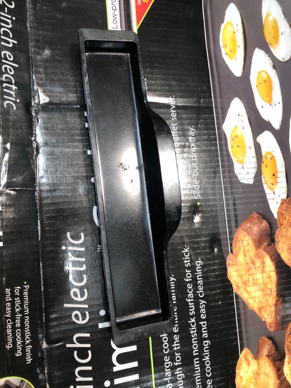 Photo 5 of ***POWERS ON*** Presto 07072 Slimline Griddle, Black, 22"