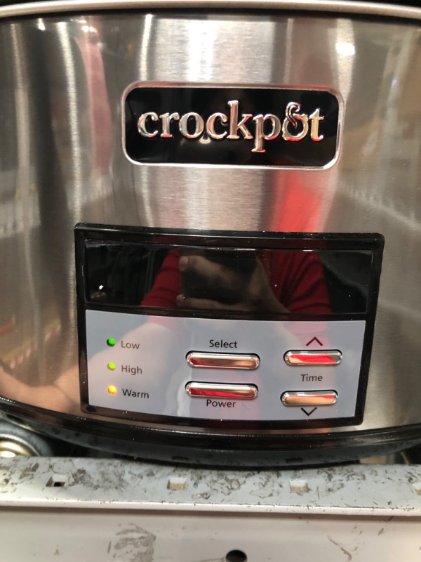 Photo 5 of ***POWERS ON*** Crockpot 8 Qt. Countdown Slow Cooker - Dark Stainless Steel