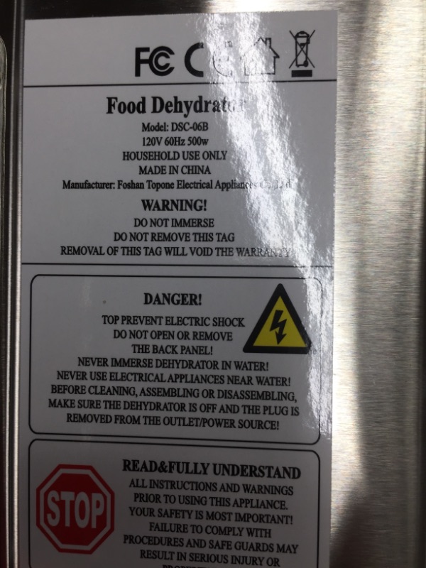 Photo 2 of ***POWERS ON*** Septree Food Dehydrator for Jerky, Fruit, Meat, Veggies, Dog Treats, Herbs and Yogurt, 6 Stainless Steel Trays Food Dryer Machine with Digital Timer, Temperature Control & Safety Over Heat Protection, Recipe Book food dehydrator (6 trays)