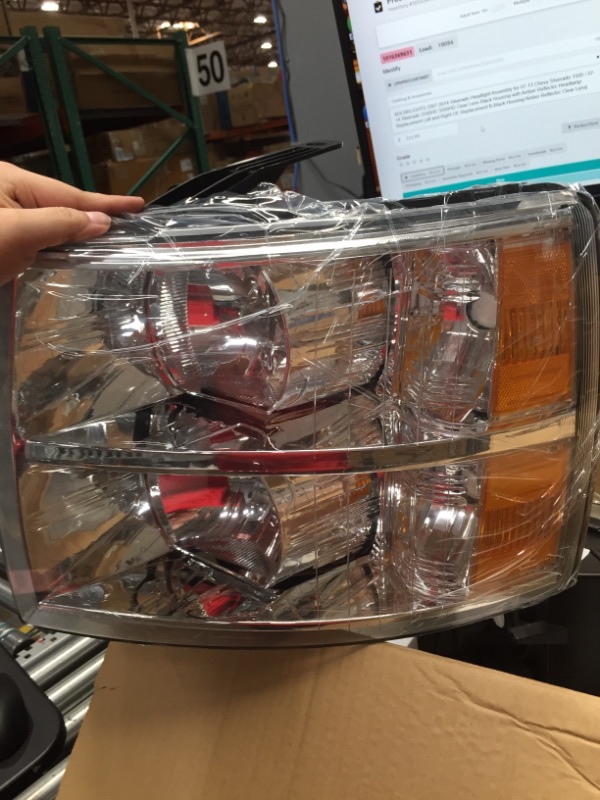 Photo 1 of ADCARLIGHTS 2007-2014 Silverado Headlight Assembly for 07-13 Chevy Silverado 1500 / 07-14 Silverado 2500HD 3500HD Clear Lens Black Housing with Amber Reflector Headlamp Replacement Left and Right OE Replacement B-Black Housing Amber Reflector Clear Lens