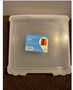 Photo 1 of  3 COUNT IRIS 12x12 Scrapbooking Crafting Paper Clear Portable Storage Cases