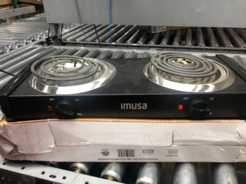 Photo 2 of **see notes IMUSA USA GAU-80306 Electric Double Burner 1750-Watts , Black