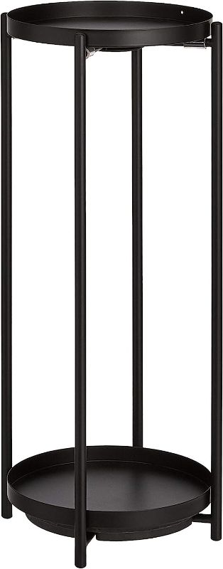 Photo 1 of  Basics Round Plant Stand, Black