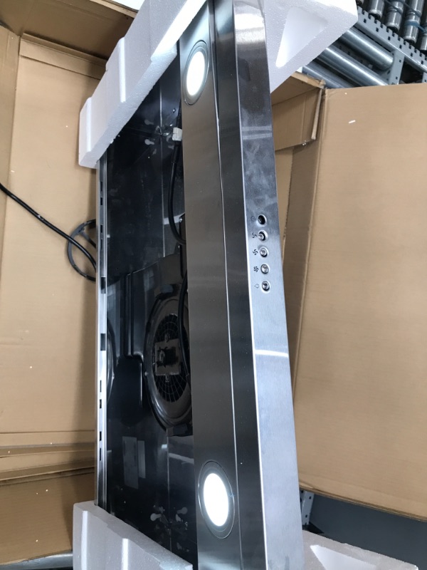 Photo 4 of *minor damage** COSMO 5U30 30 in. Under Cabinet Range Hood with Ducted/Ductless Convertible (Kit Not Included), Slim Kitchen Over Stove Vent, 3 Speed Exhaust Fan, Reusable Filter, LED Lights in Stainless Steel