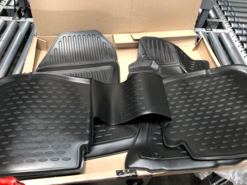 Photo 2 of Fits 2020-2023 Subaru Outback / 2020-2023 Subaru Legacy Floor Mats Front & 2nd Row Seat Liner Set 3D Custom Fit All-Weather Full Set Liners, Black (All Models)