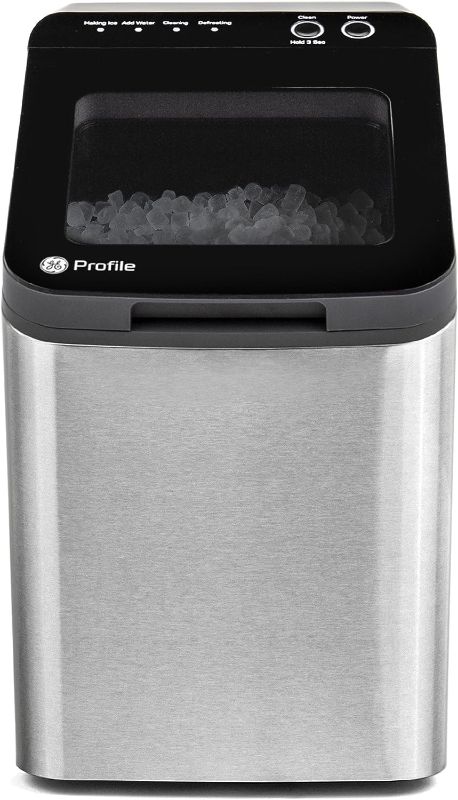 Photo 1 of GE Profile Opal 1.0 Nugget Ice Maker| Countertop Pebble Ice Maker | Portable Ice Machine Makes up to 34 lbs. of Ice Per Day | Stainless Steel Finish
