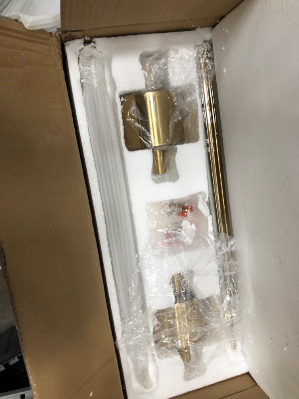 Photo 1 of **PARTS ONLY, SOME POLES BROKEN** SHAWNKEY 2-Light Modern Brushed Titanium Gold Wall Sconce with Clear Glass Set of 2