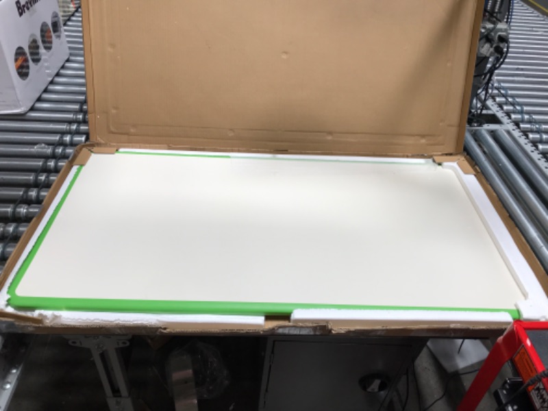 Photo 3 of **DAMAGED** 23.625''W x 47.25''L Rectangular Green Plastic Activity Table Top